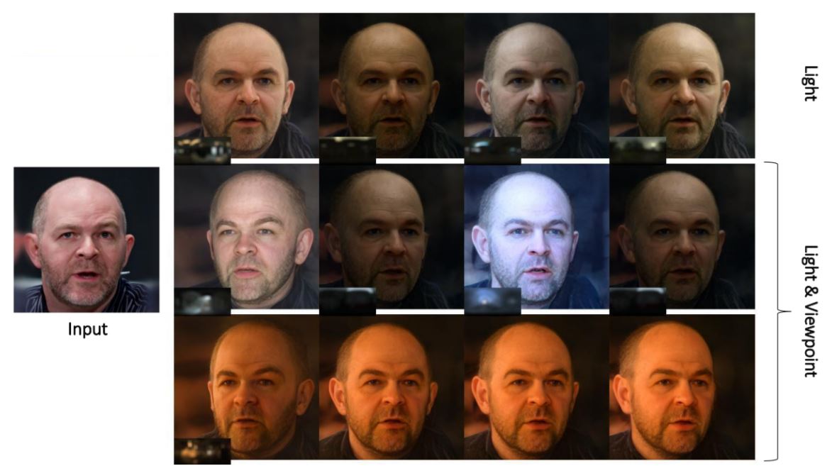 Photorealistic appearance editing of head portraits (Teaser Image)