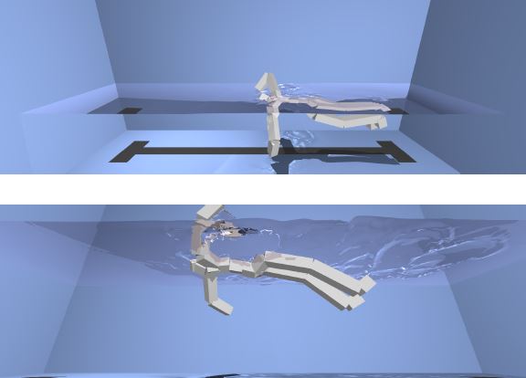 Fluid Simulation with Articulated Bodies