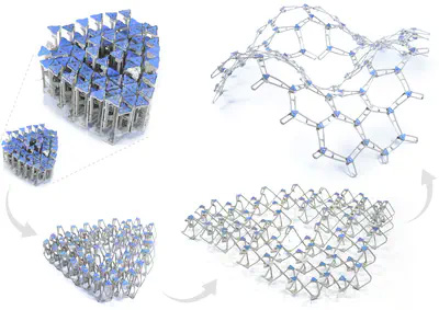 Umbrella Meshes: Elastic Mechanisms for Freeform Shape Deployment